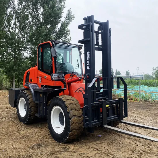 China Diesel Forklift Truck Manufacturer CE EPA 3ton 3.5ton 4 Ton 5 4X4 4WD Ton Rough Terrain off Road 4 Wheel Drives Forklifts 