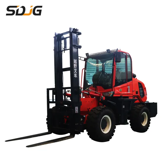 China 2.5 3 3.5 4 5 6 7 Ton Forklift off Road 4WD 4X4 All Rough Terrain Forklift Diesel Truck Forklift Price for Sale 